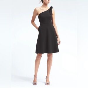Banana Republic Black One-Shoulder Dress
